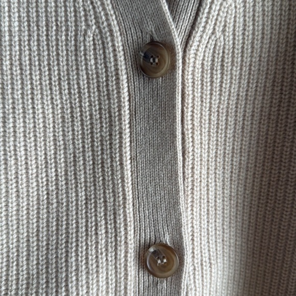 Jenni Kayne Cashmere Cardigan Sweater Size S Oatmeal - NEW with a flaw - Picture 3 of 12